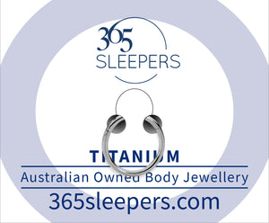 1 Piece 14G Titanium Polished Hinged Hoop Segment Ring Sleeper Earring Body Piercing