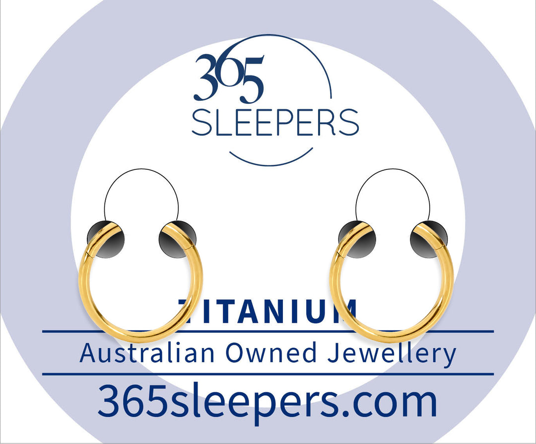 1 Pair 20G (thinnest) Titanium Polished Hinged Hoop Segment Rings Sleeper Earrings