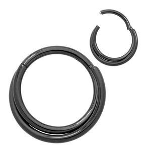 1 Piece 16G Titanium Double Twist Hinged Hoop Segment Ring Sleeper Earring