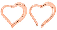1 Pair 16G Stainless Steel Love Heart Hinged Hoop Segment Rings Sleeper Earrings