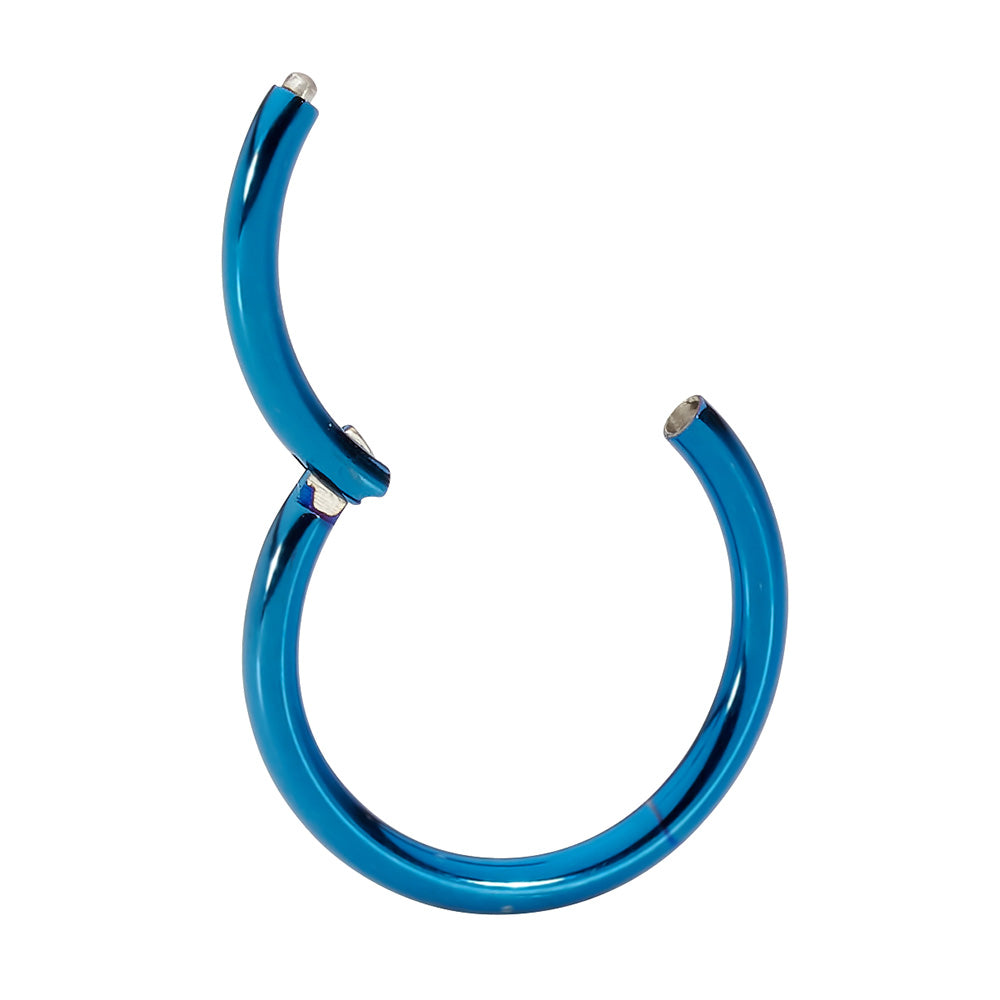 1 Piece 16G Titanium Polished Hinged Hoop Segment Ring Sleeper Earring Body Piercing