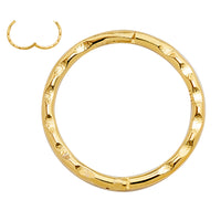 1 Piece 22ct Gold Plated Sterling Silver Faceted Hinged Hoop Sleeper Earring Body Piercing