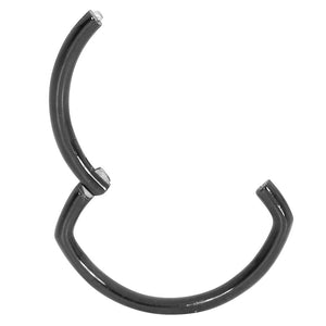 1 Piece 16G Stainless Steel Oval Hinged Hoop Segment Ring Piercing Earring
