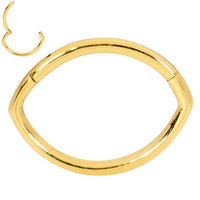 1 Piece 16G Stainless Steel Oval Hinged Hoop Segment Ring Piercing Earring