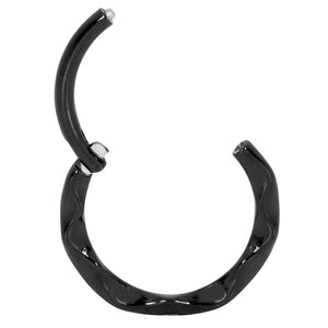 1 Piece 16G Stainless Steel Twist Hinged Hoop Segment Ring Piercing Earring