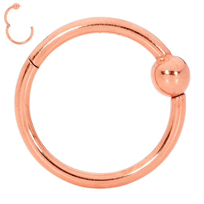 1 Piece 20G 18G 16G 14G Titanium Ball Closure BCR Hinged Hoop Segment Ring Sleeper Earring Body Piercing
